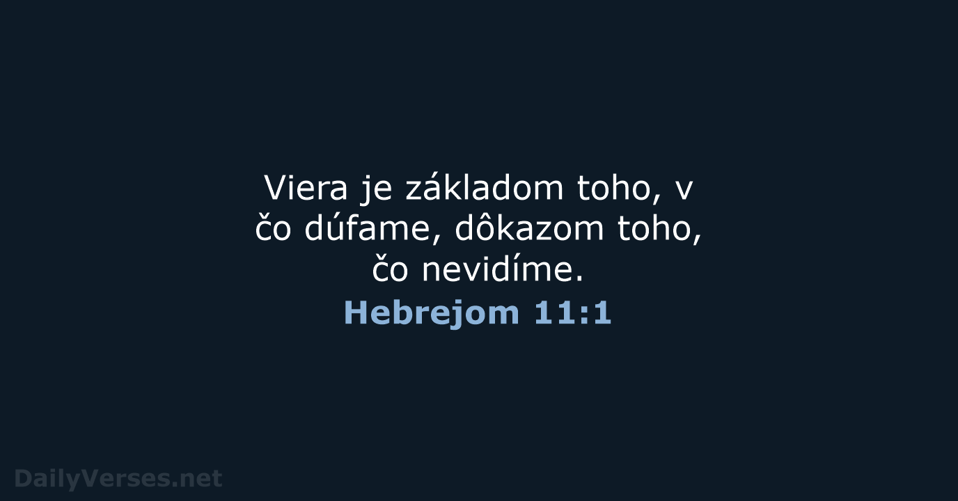 Hebrejom 11:1 - KAT