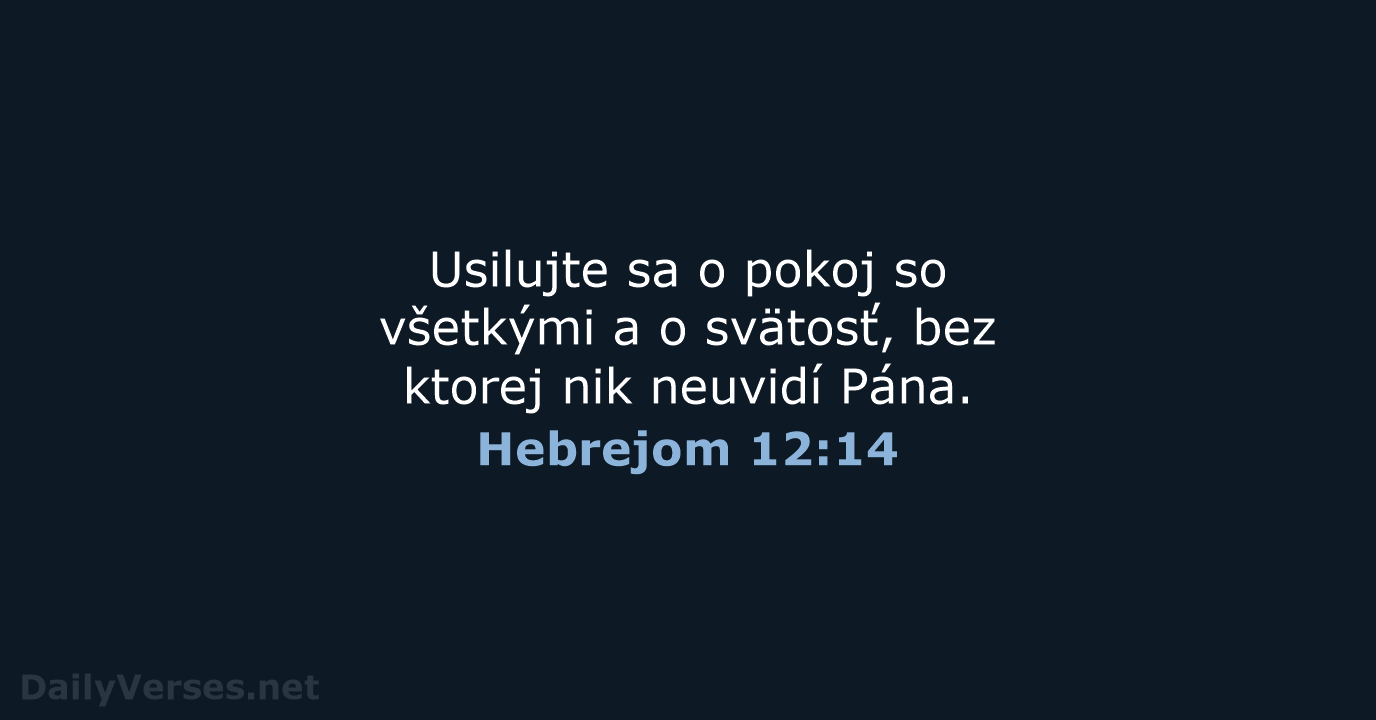 Hebrejom 12:14 - KAT