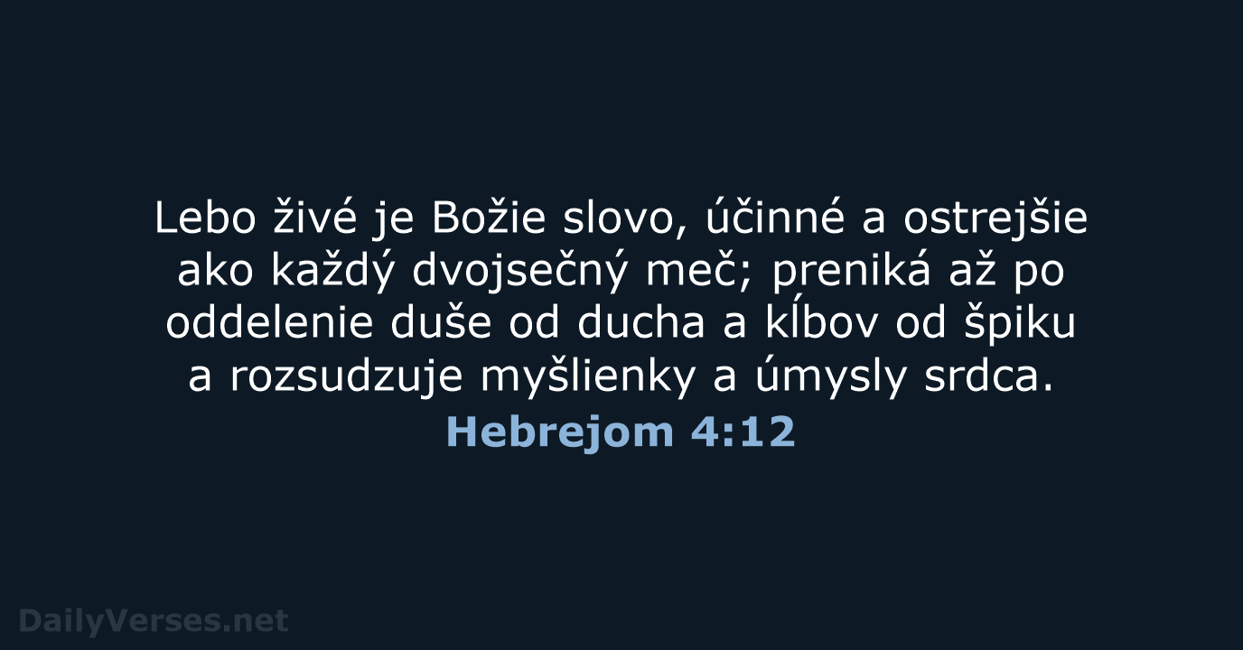 Hebrejom 4:12 - KAT