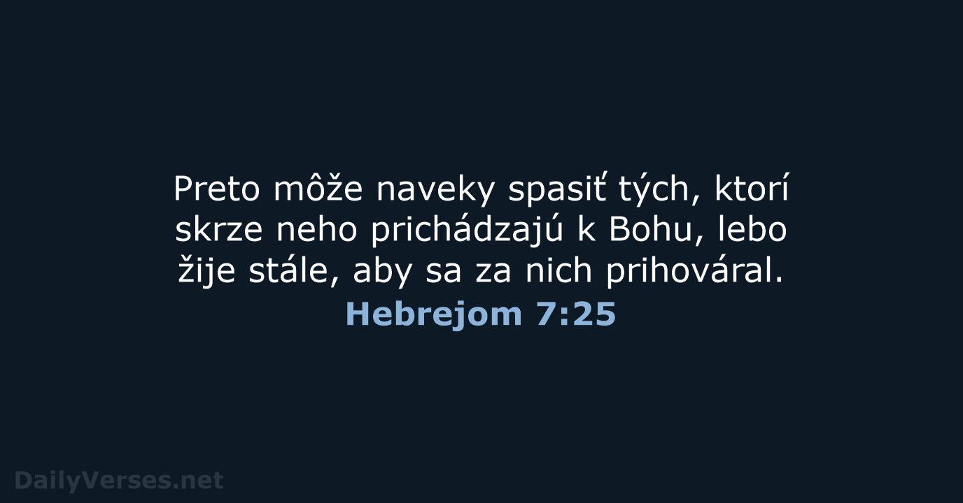 Hebrejom 7:25 - KAT