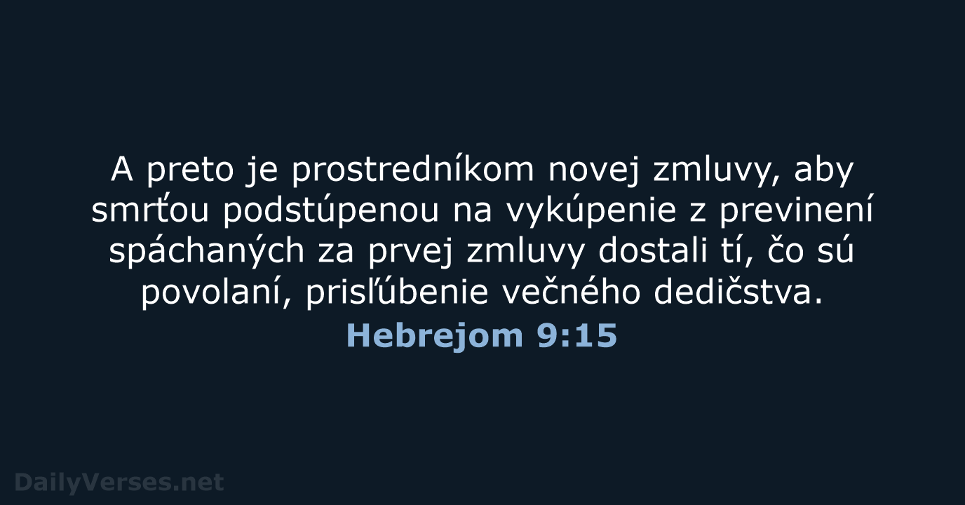 Hebrejom 9:15 - KAT