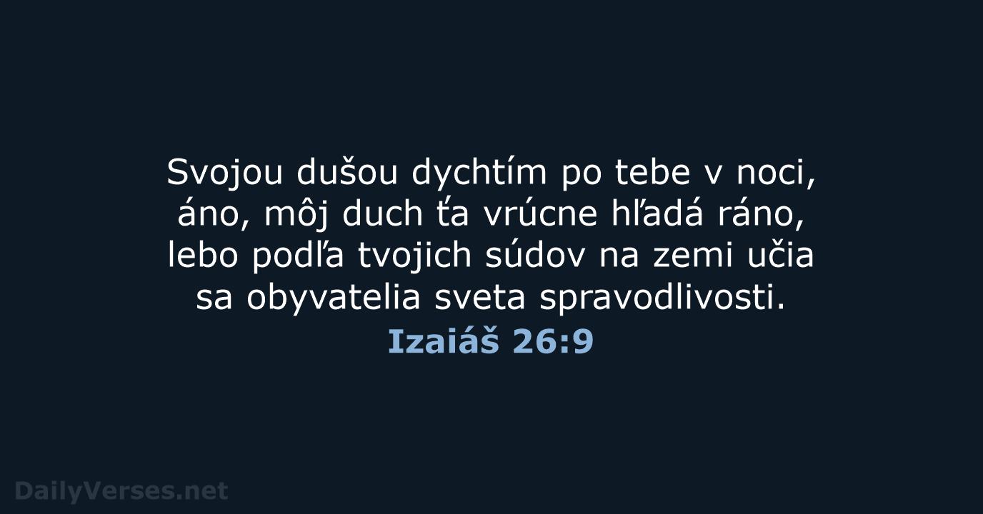 Izaiáš 26:9 - KAT