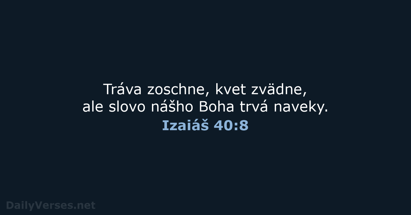 Izaiáš 40:8 - KAT