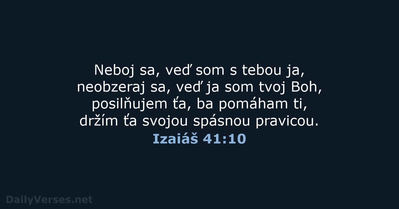 Izaiáš 41:10 - KAT