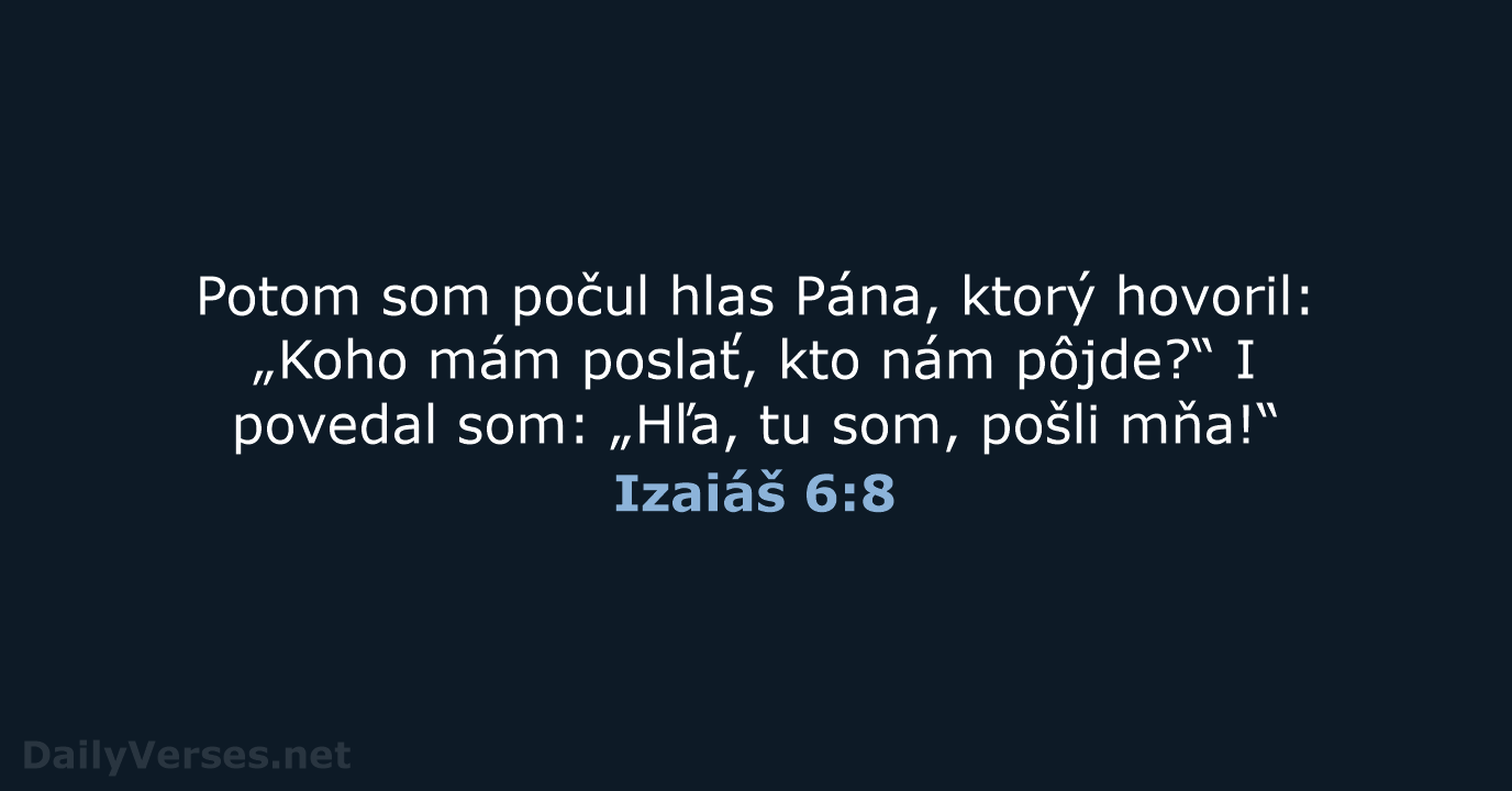 Izaiáš 6:8 - KAT