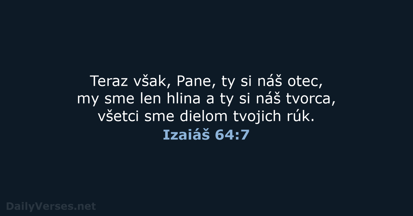 Izaiáš 64:7 - KAT