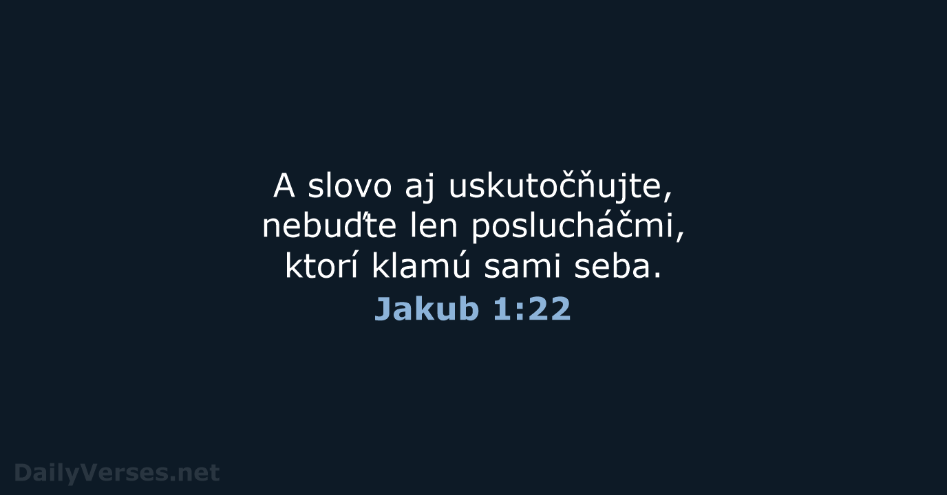 Jakub 1:22 - KAT