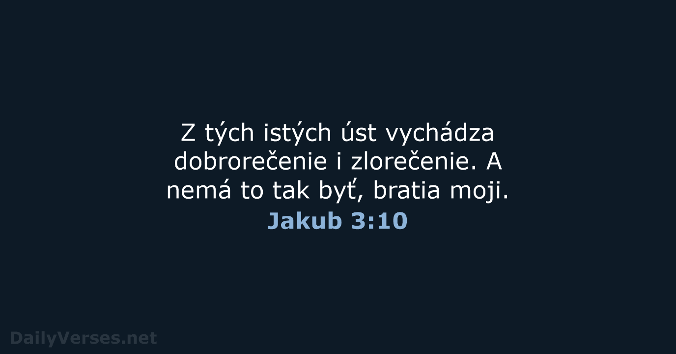 Jakub 3:10 - KAT