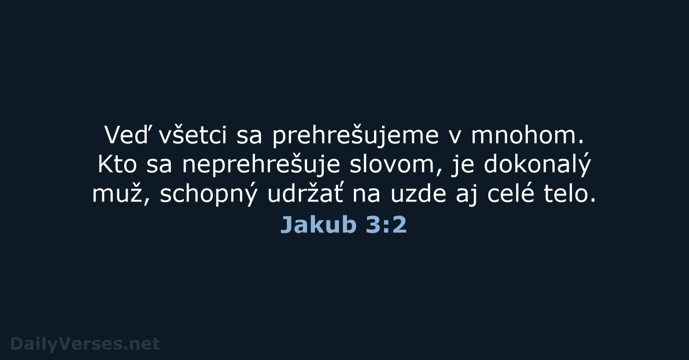 Jakub 3:2 - KAT