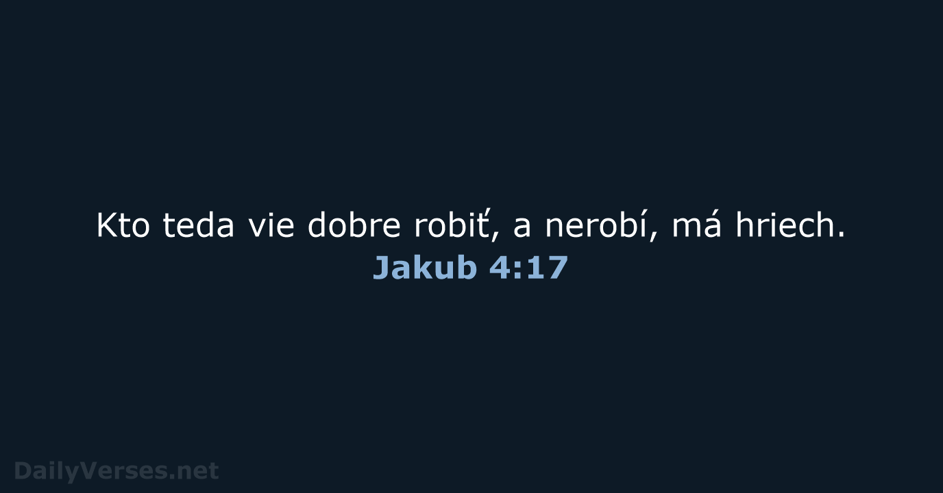 Jakub 4:17 - KAT