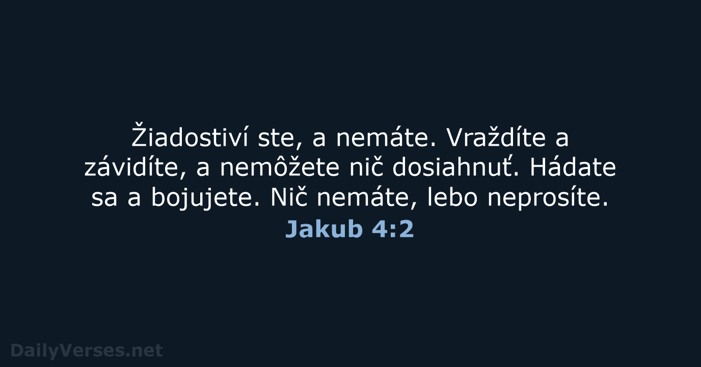 Jakub 4:2 - KAT