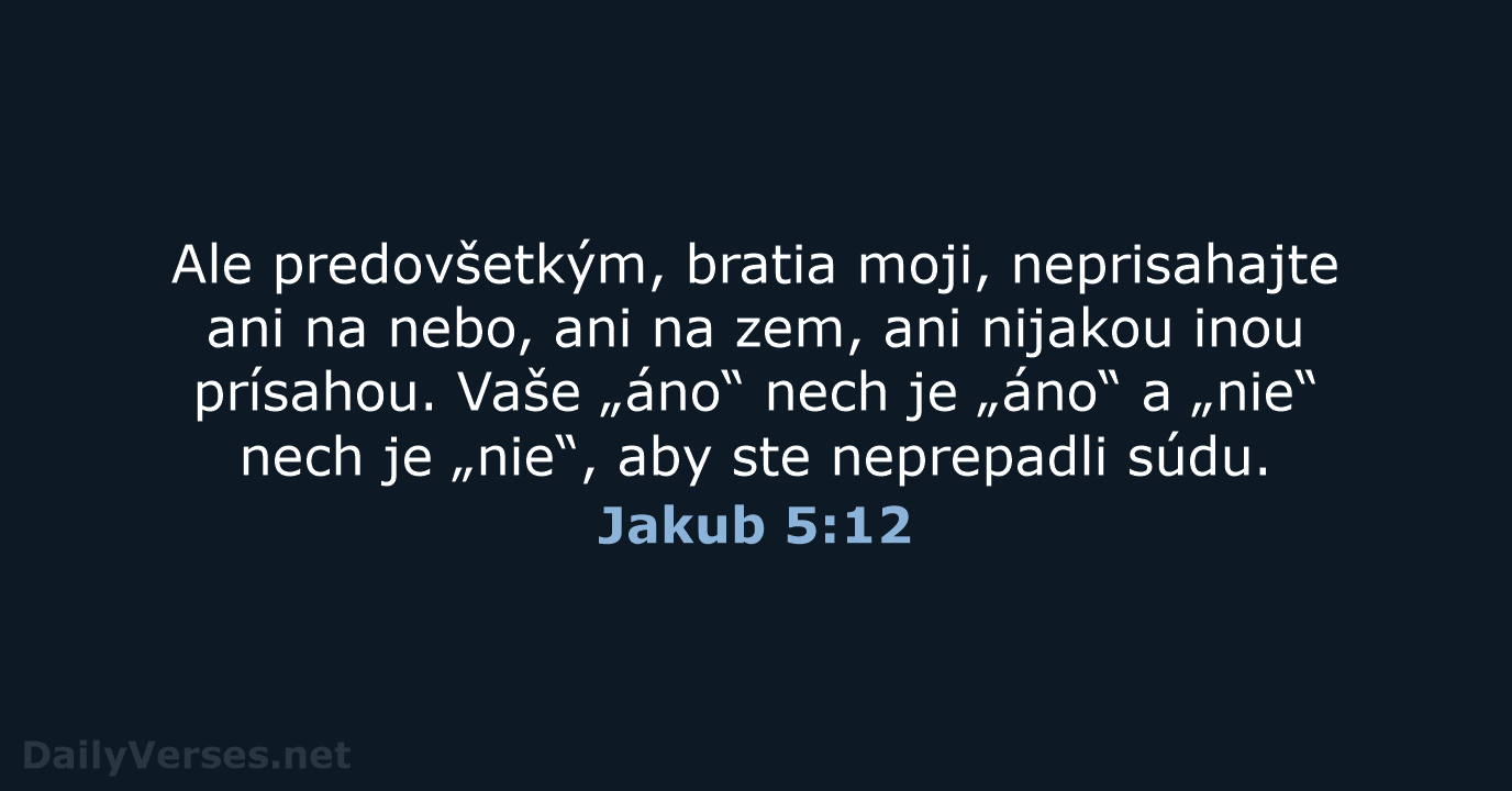 Jakub 5:12 - KAT