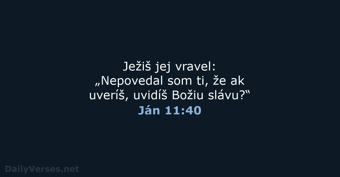 Ján 11:40 - KAT