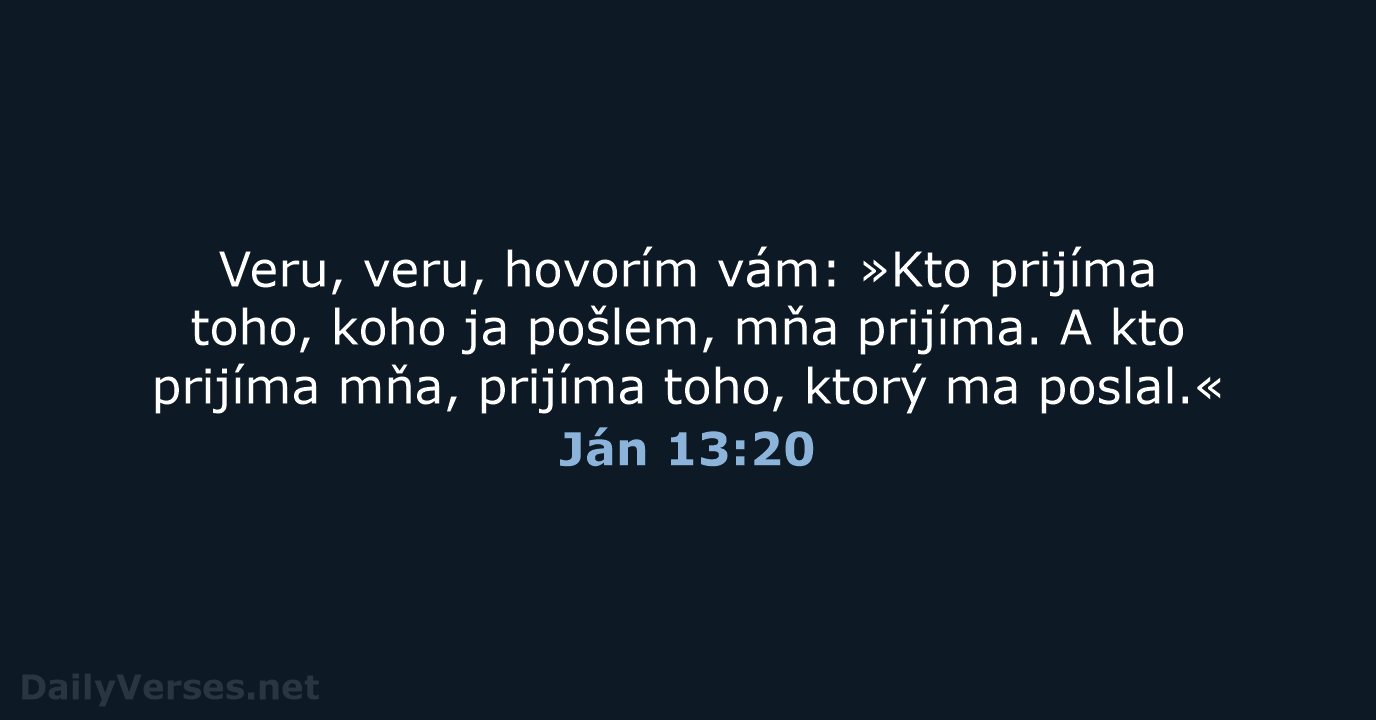 Ján 13:20 - KAT
