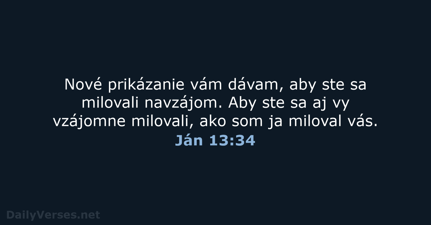 Ján 13:34 - KAT