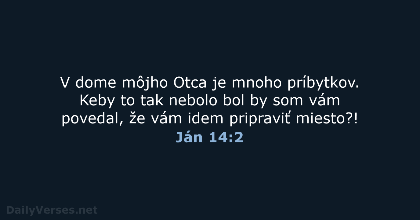 Ján 14:2 - KAT