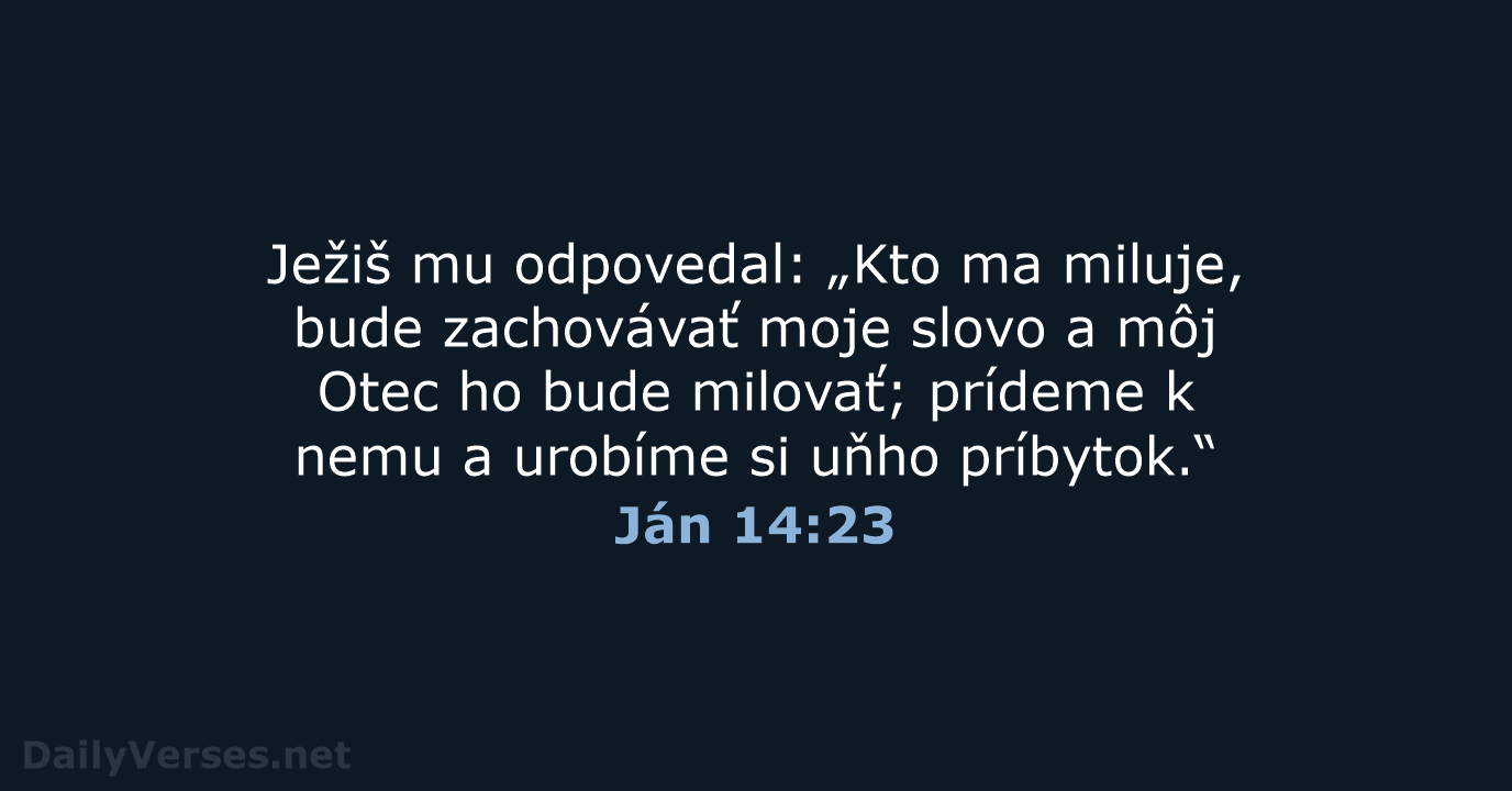 Ján 14:23 - KAT