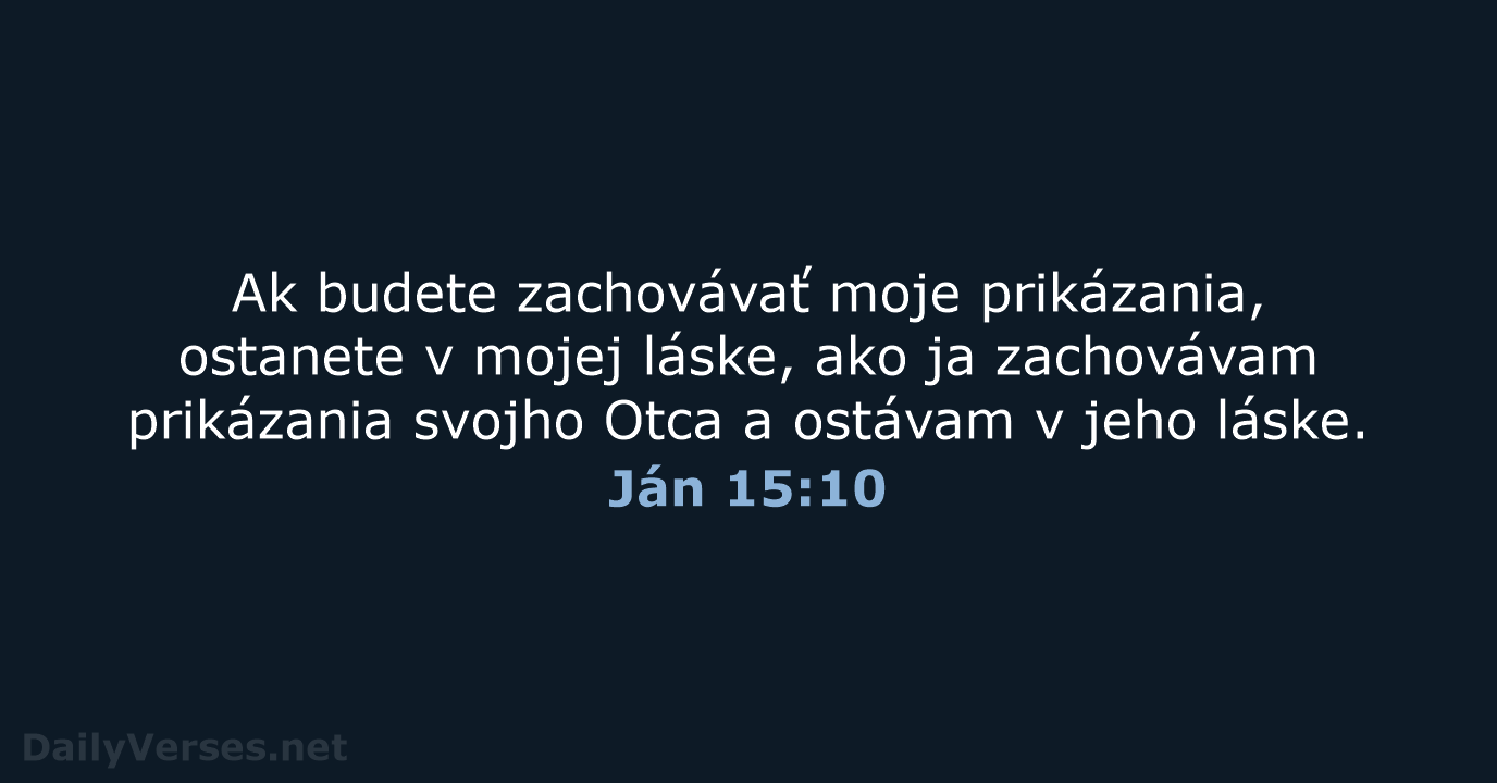 Ján 15:10 - KAT