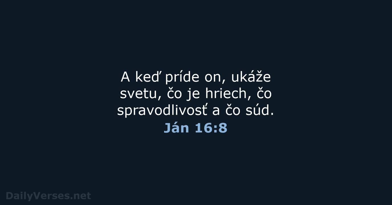 Ján 16:8 - KAT