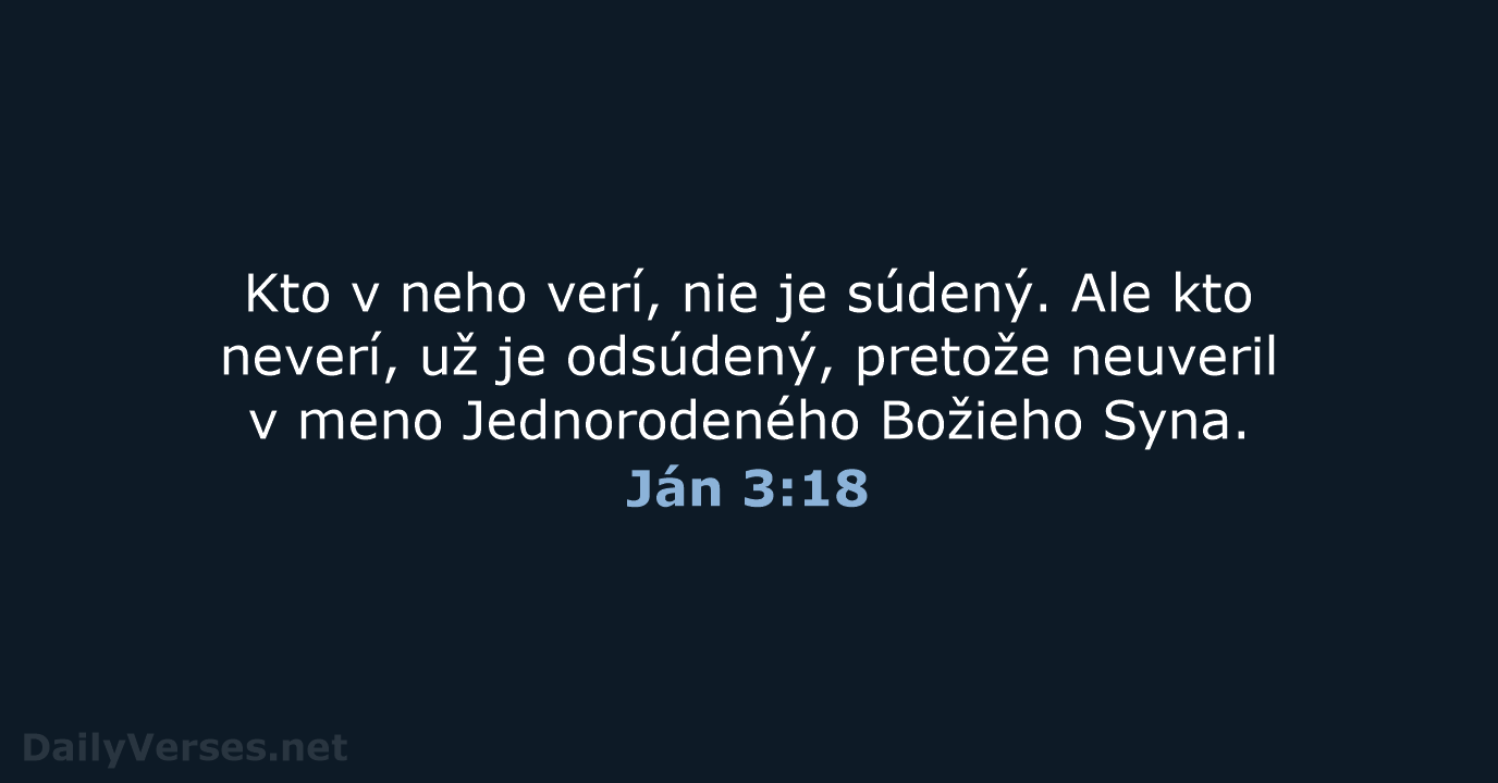 Ján 3:18 - KAT