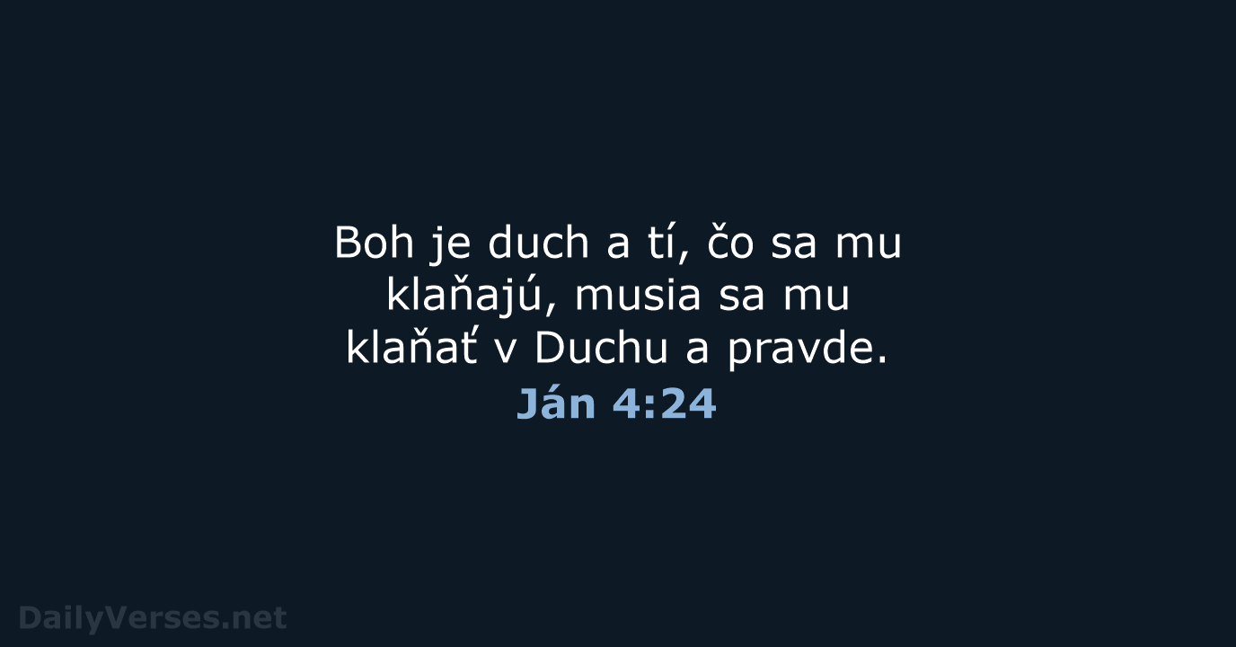 Ján 4:24 - KAT