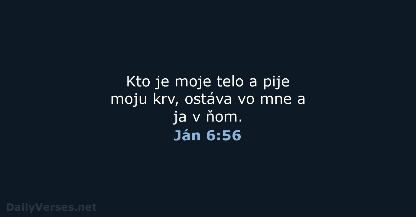 Ján 6:56 - KAT