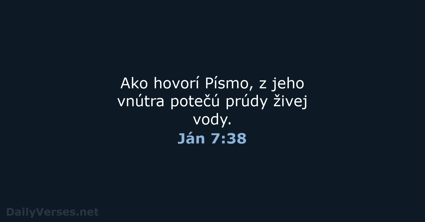 Ján 7:38 - KAT