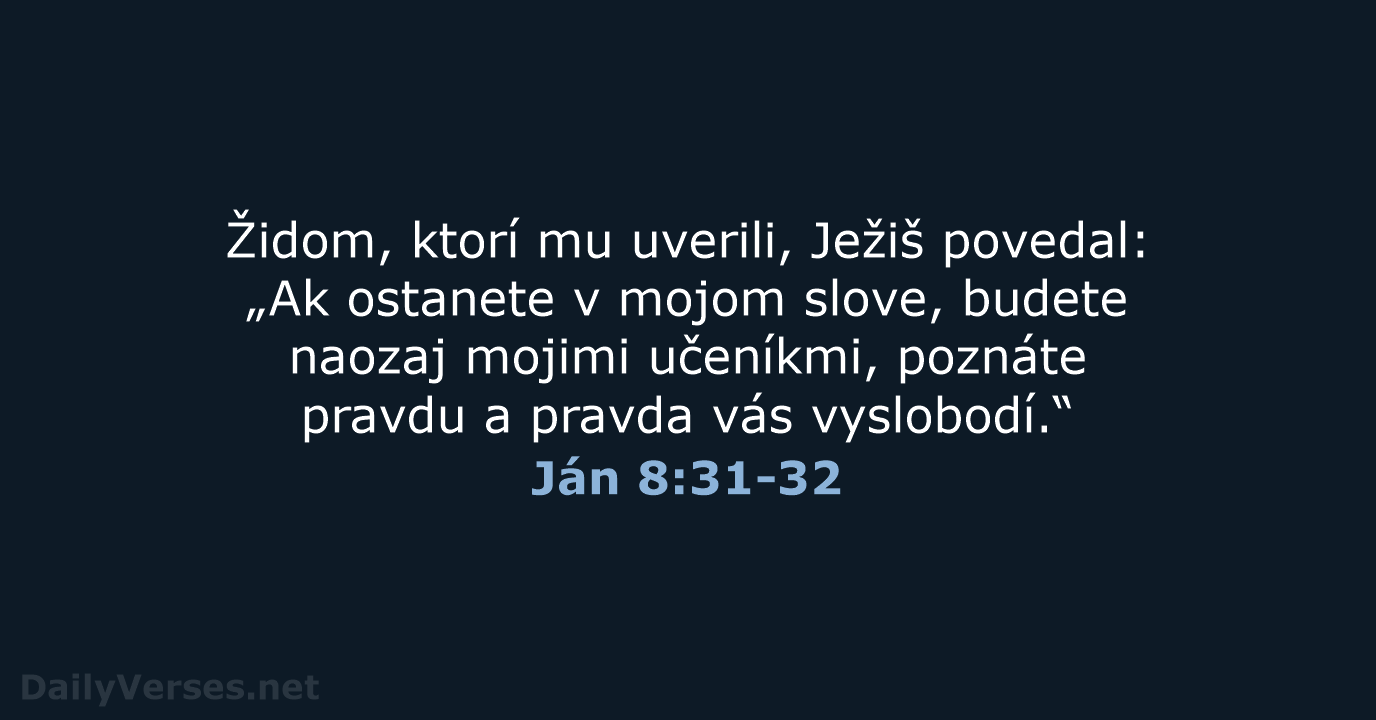 Ján 8:31-32 - KAT