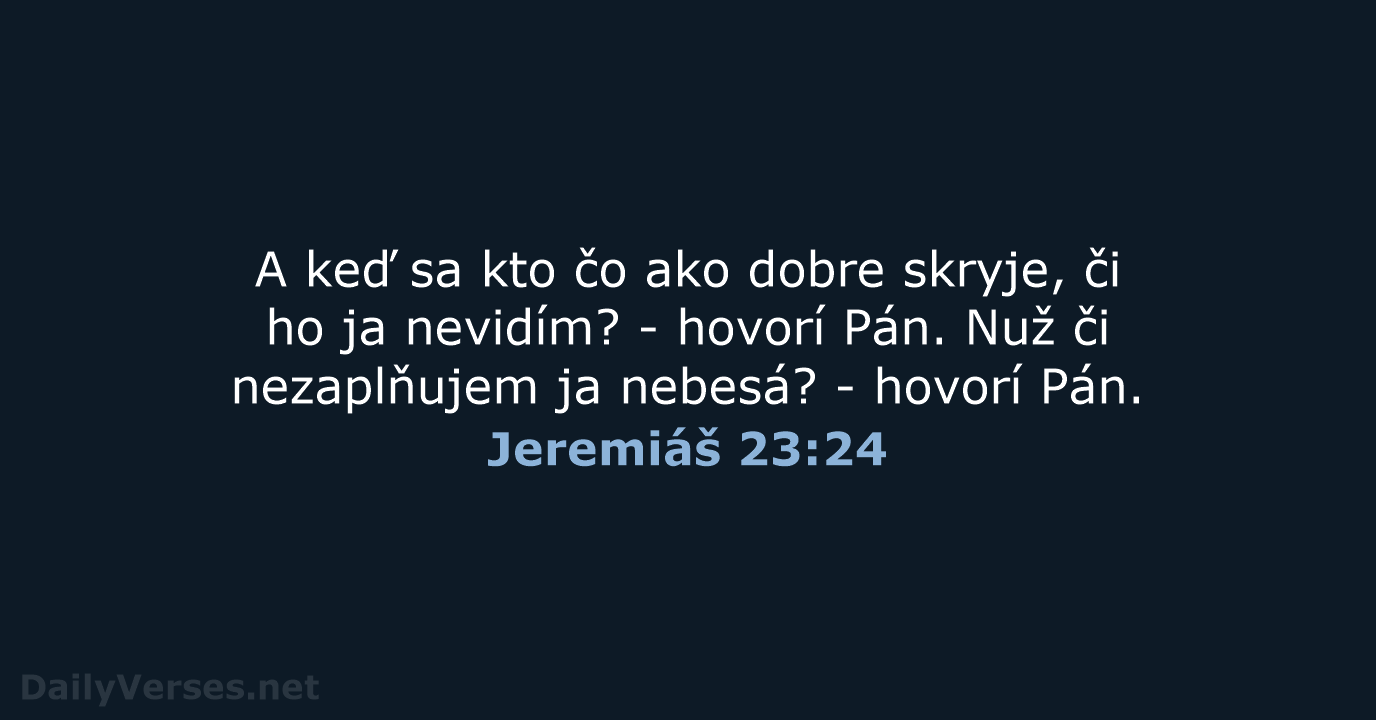 Jeremiáš 23:24 - KAT