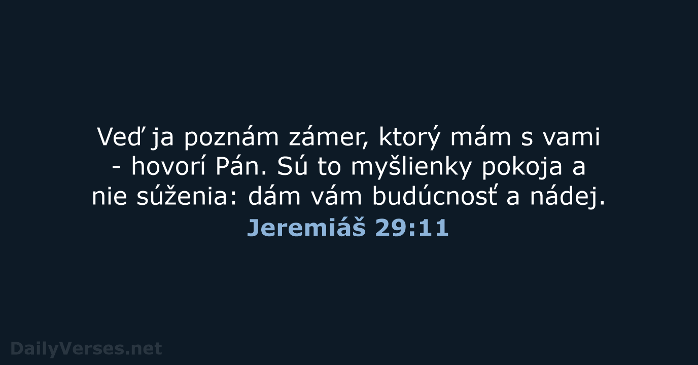 Jeremiáš 29:11 - KAT