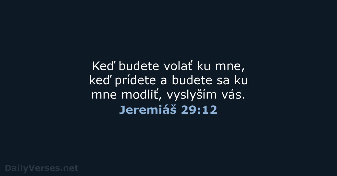 Jeremiáš 29:12 - KAT