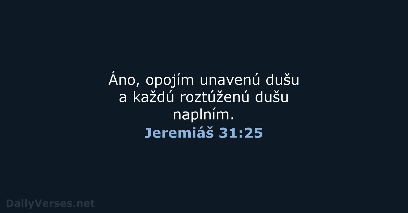 Jeremiáš 31:25 - KAT
