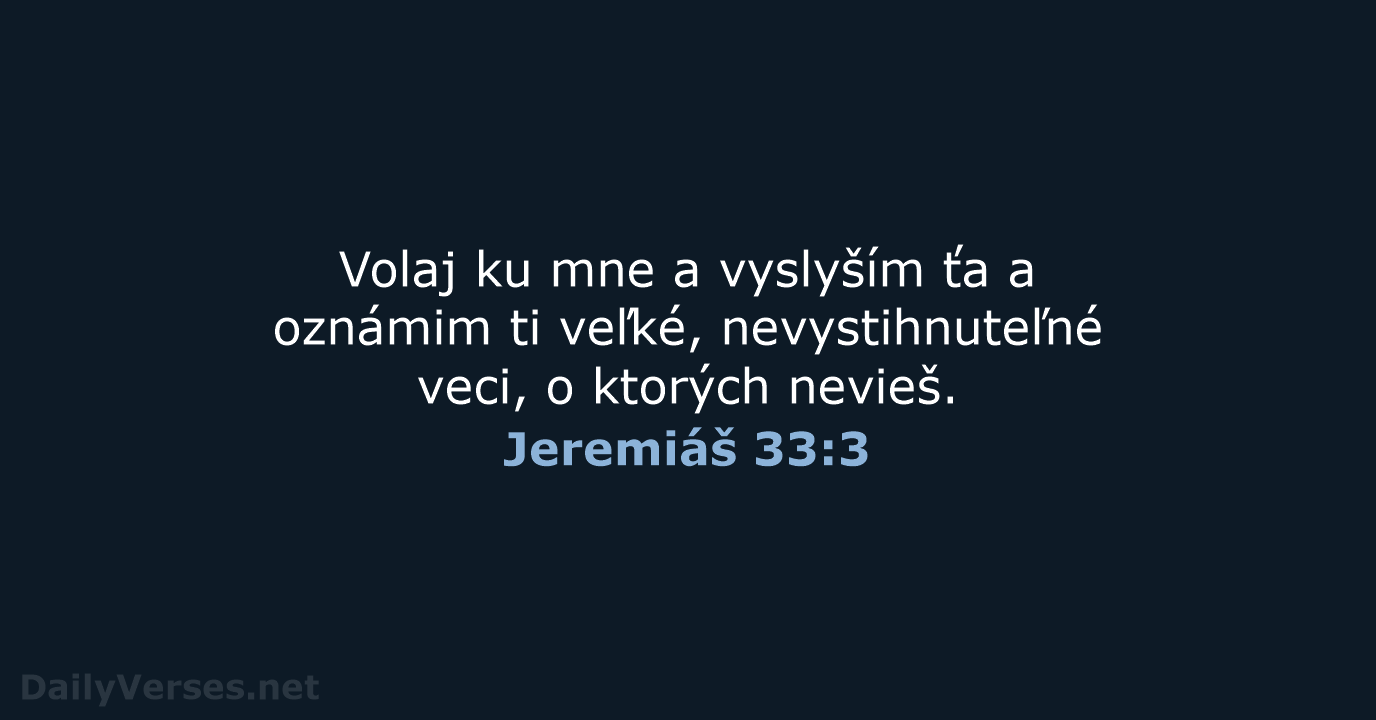 Jeremiáš 33:3 - KAT
