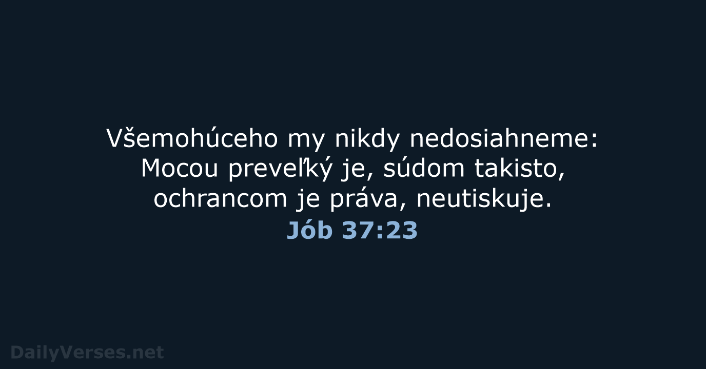 Jób 37:23 - KAT