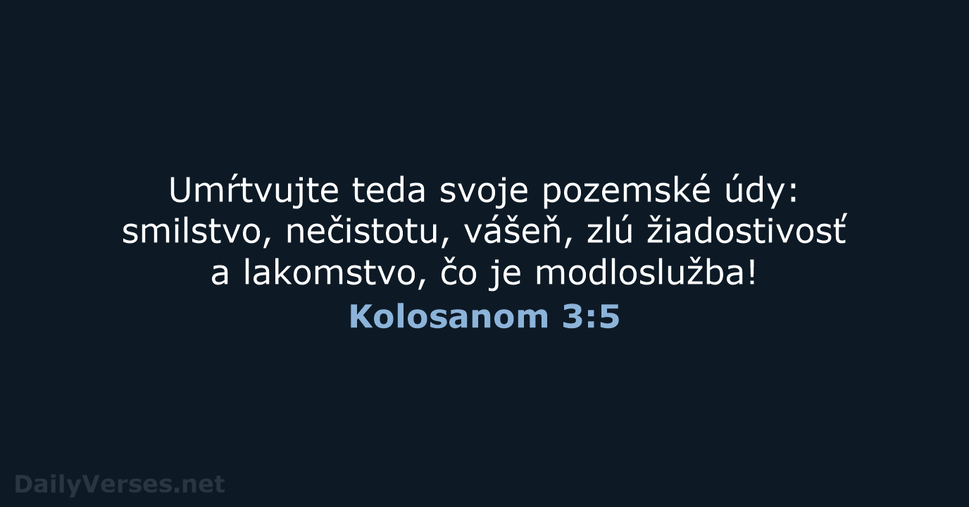 Kolosanom 3:5 - KAT
