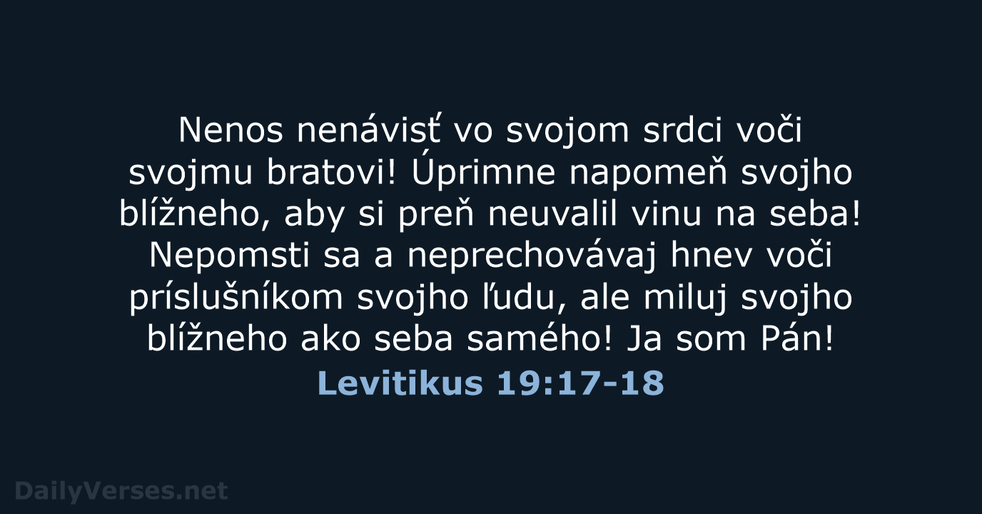 Levitikus 19:17-18 - KAT