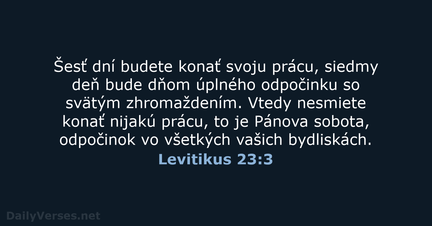 Levitikus 23:3 - KAT