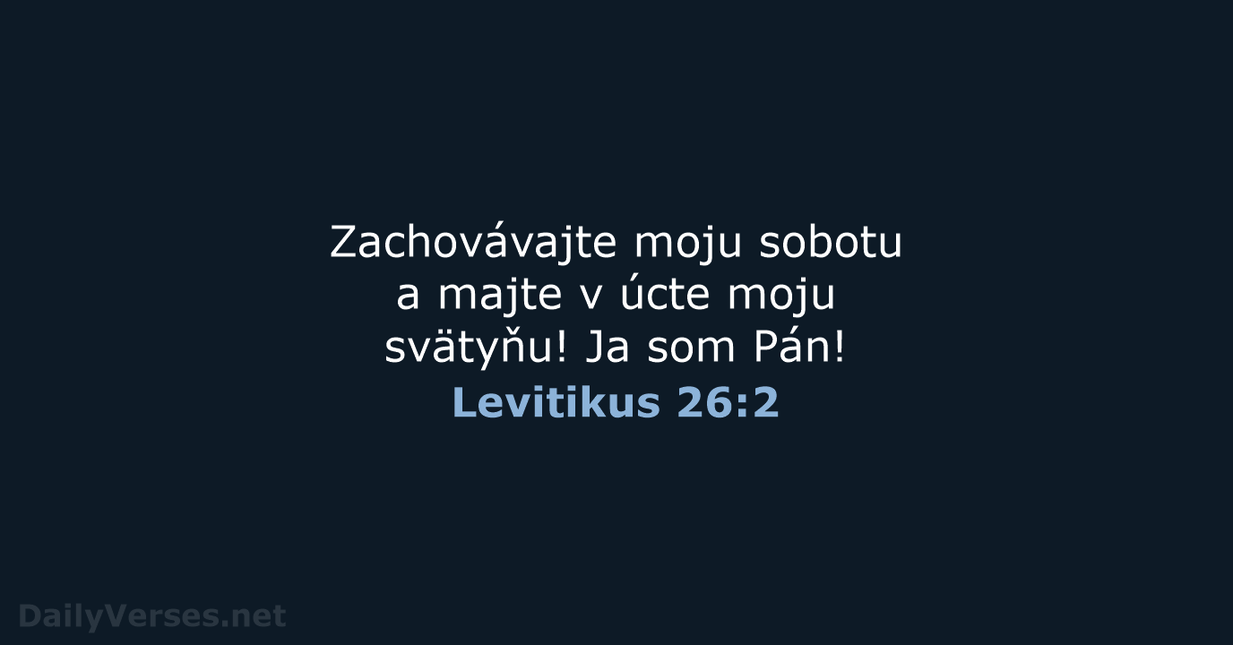 Levitikus 26:2 - KAT