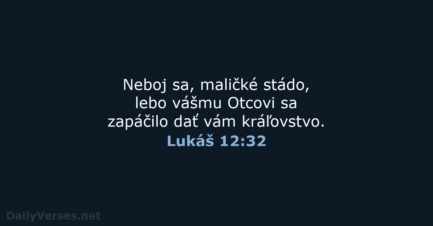 Lukáš 12:32 - KAT