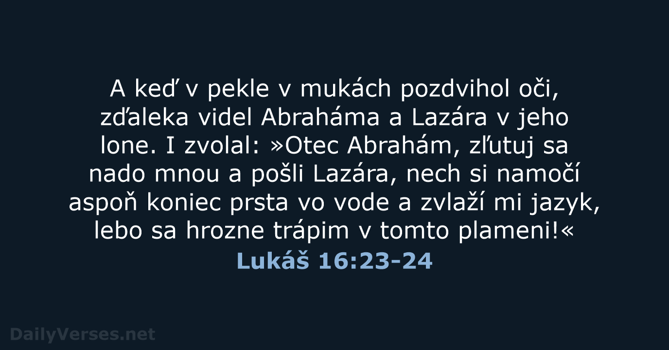 Lukáš 16:23-24 - KAT