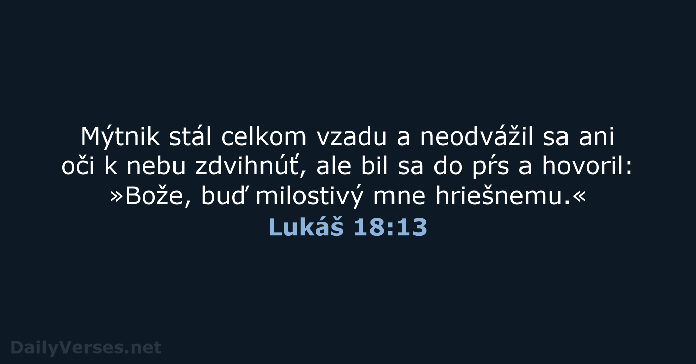 Lukáš 18:13 - KAT