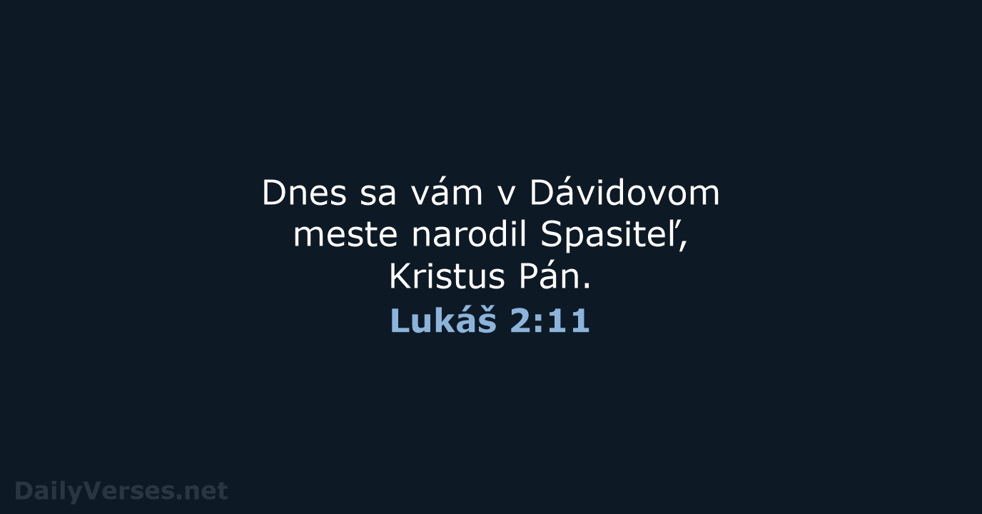 Lukáš 2:11 - KAT
