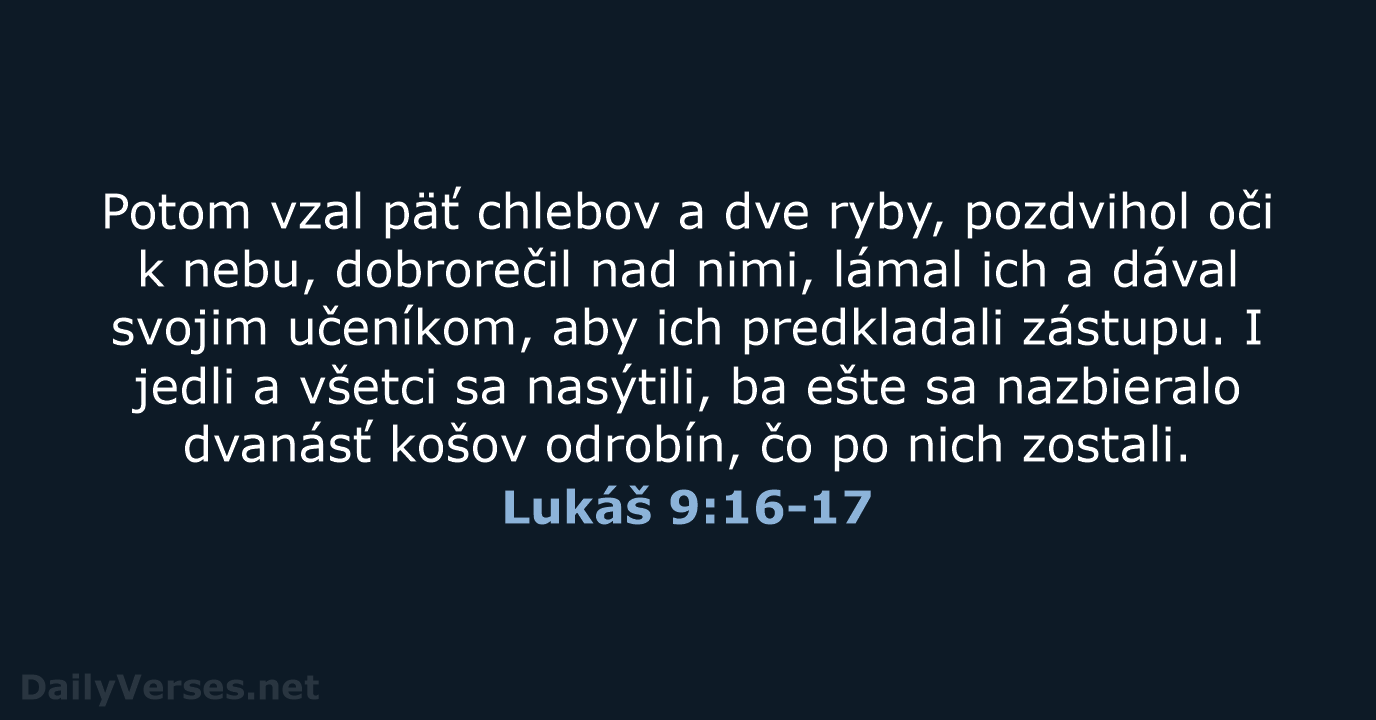 Lukáš 9:16-17 - KAT