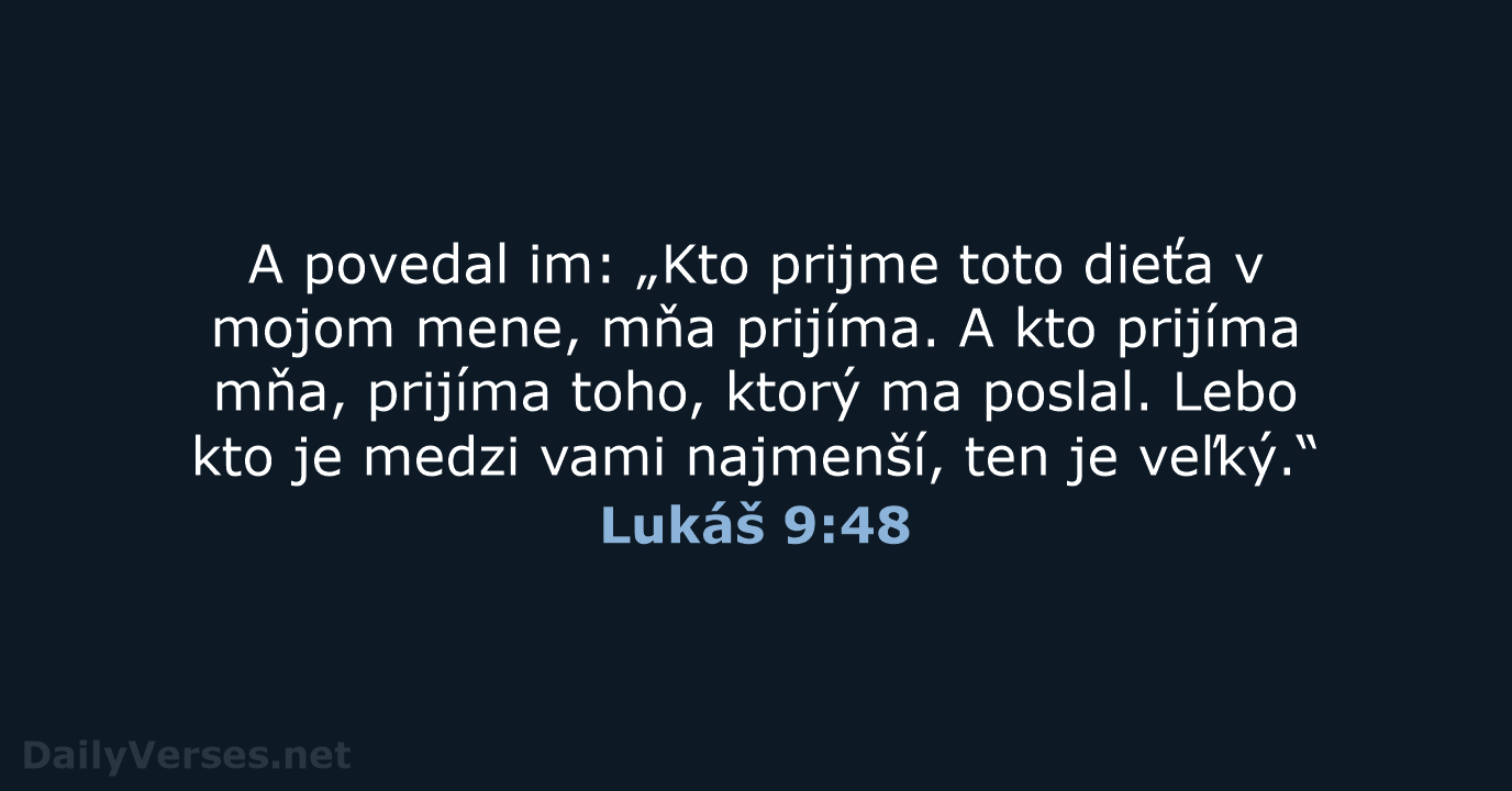 Lukáš 9:48 - KAT