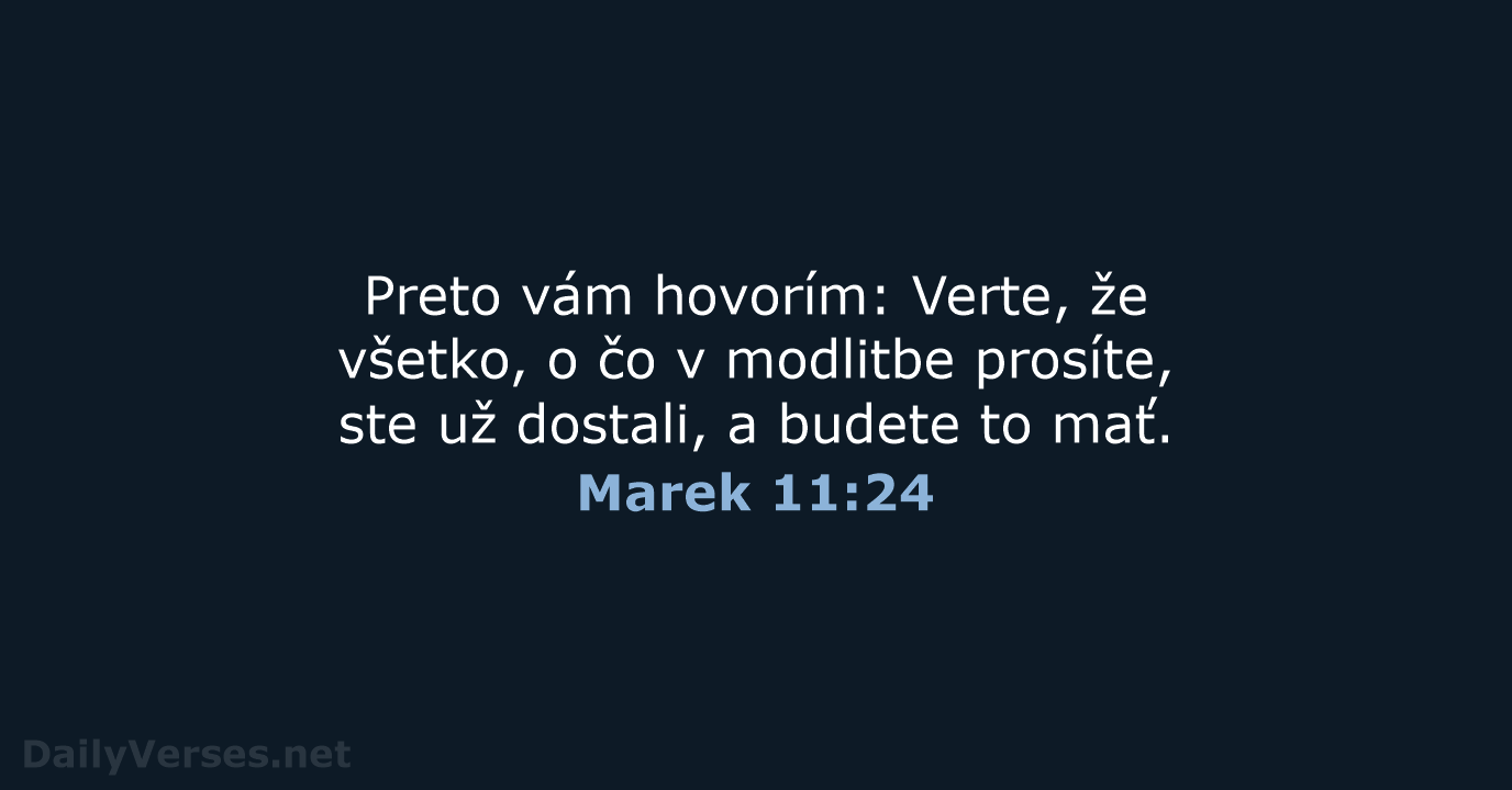Marek 11:24 - KAT