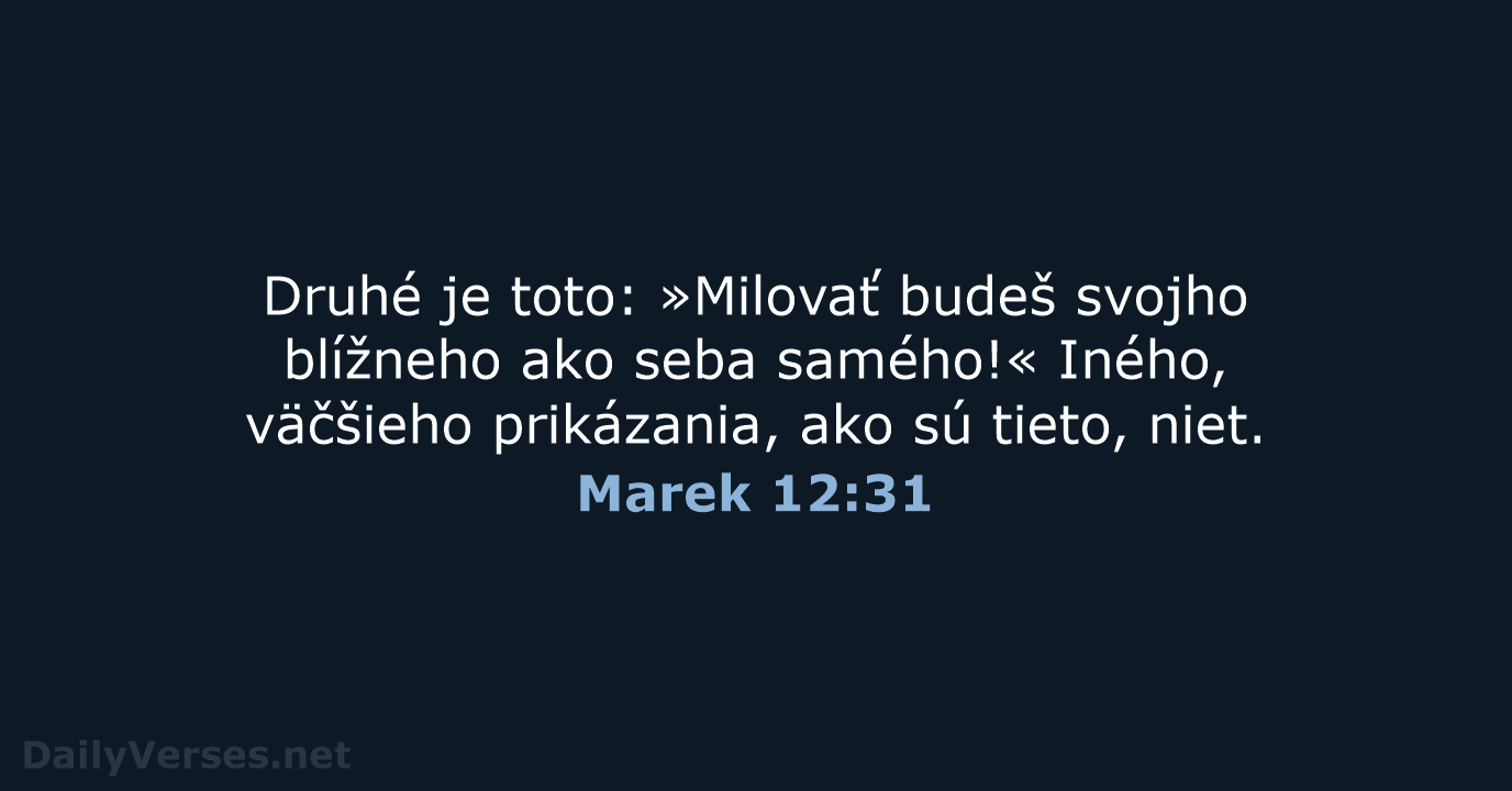 Marek 12:31 - KAT