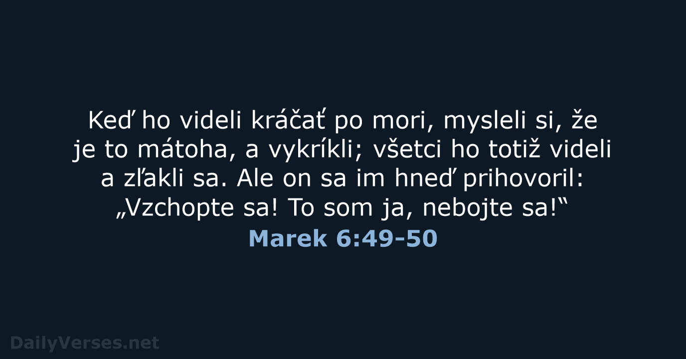Marek 6:49-50 - KAT