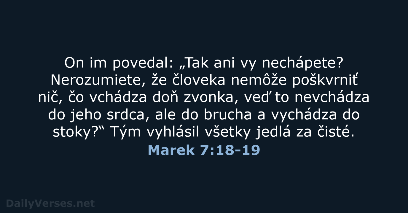 Marek 7:18-19 - KAT