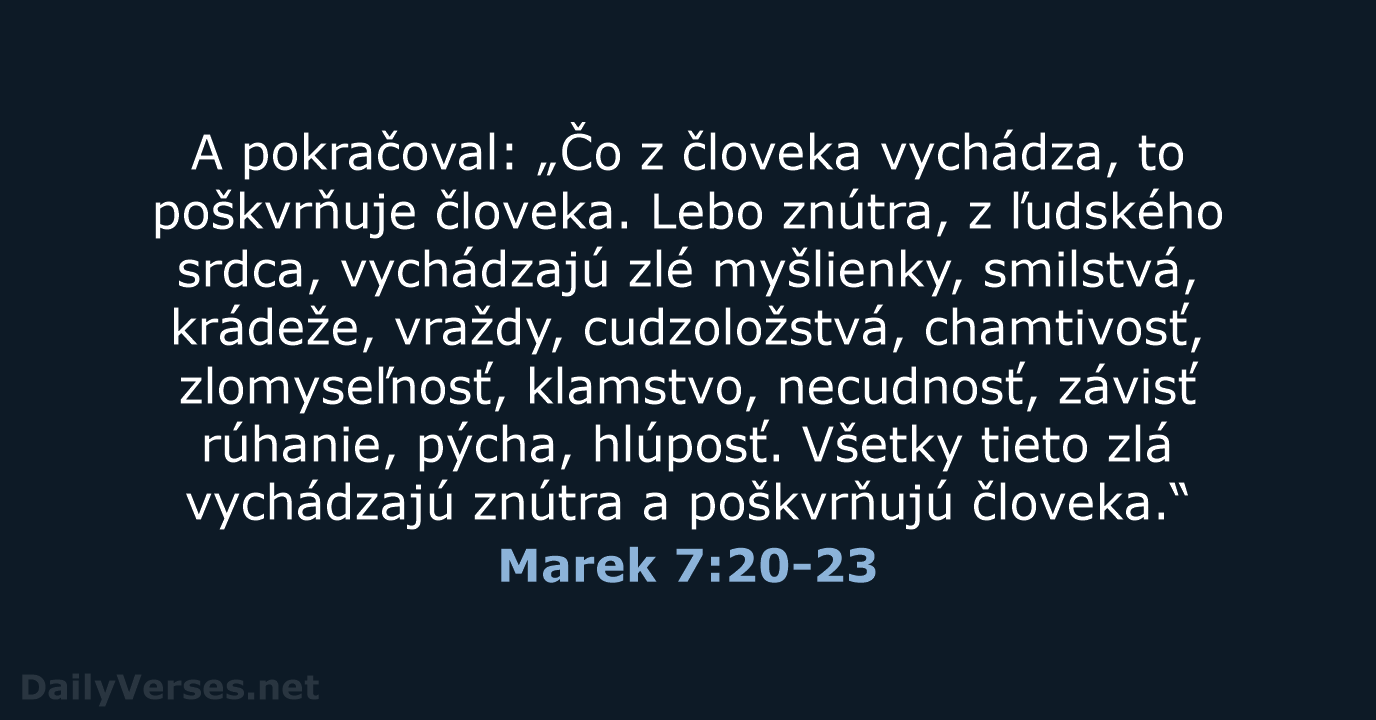 Marek 7:20-23 - KAT