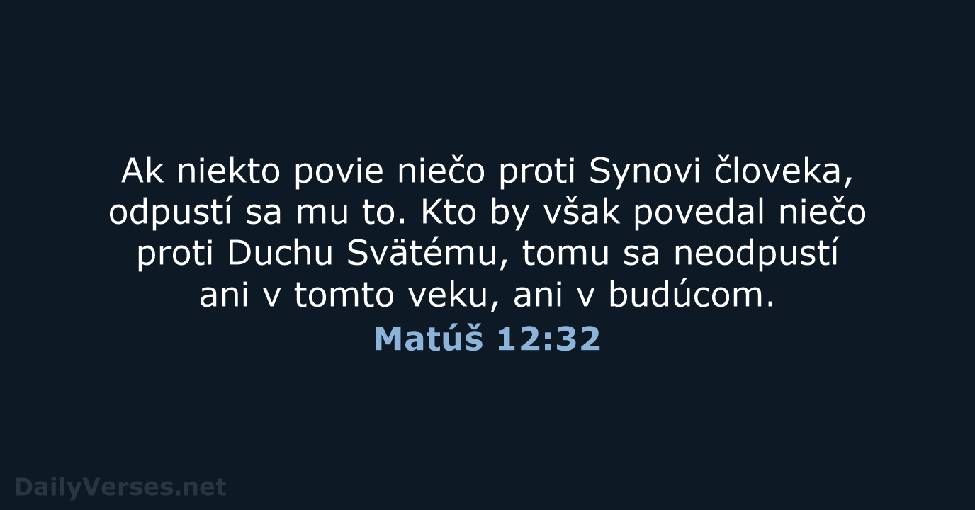 Matúš 12:32 - KAT